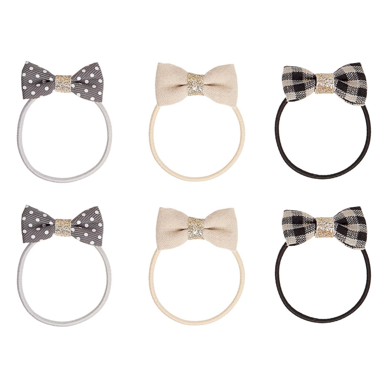 Mimi & Lula - Lot 6 Elastiques NÅ“ud - Fille - Camel