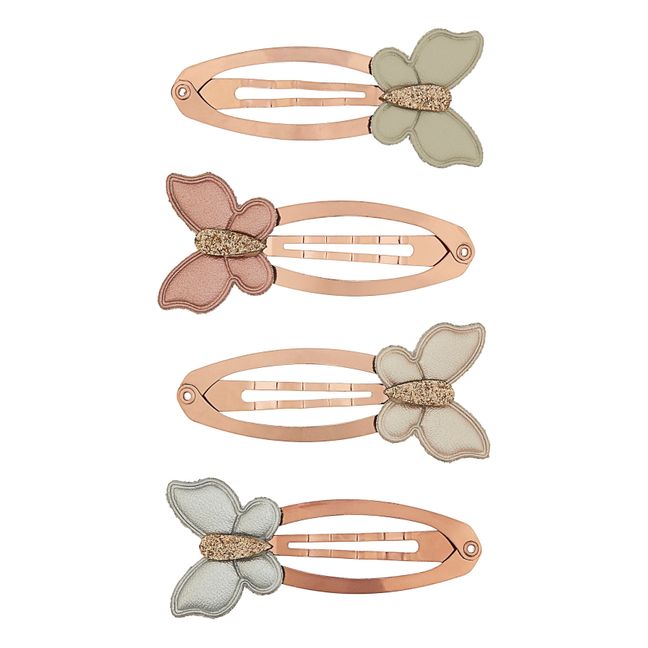 Set of Butterfly Hair Clips Rosa