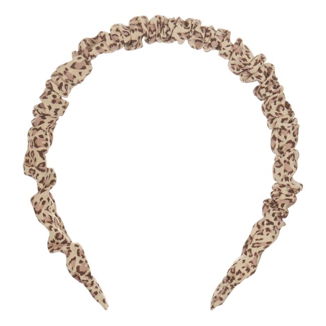 Leopard Headband Beige