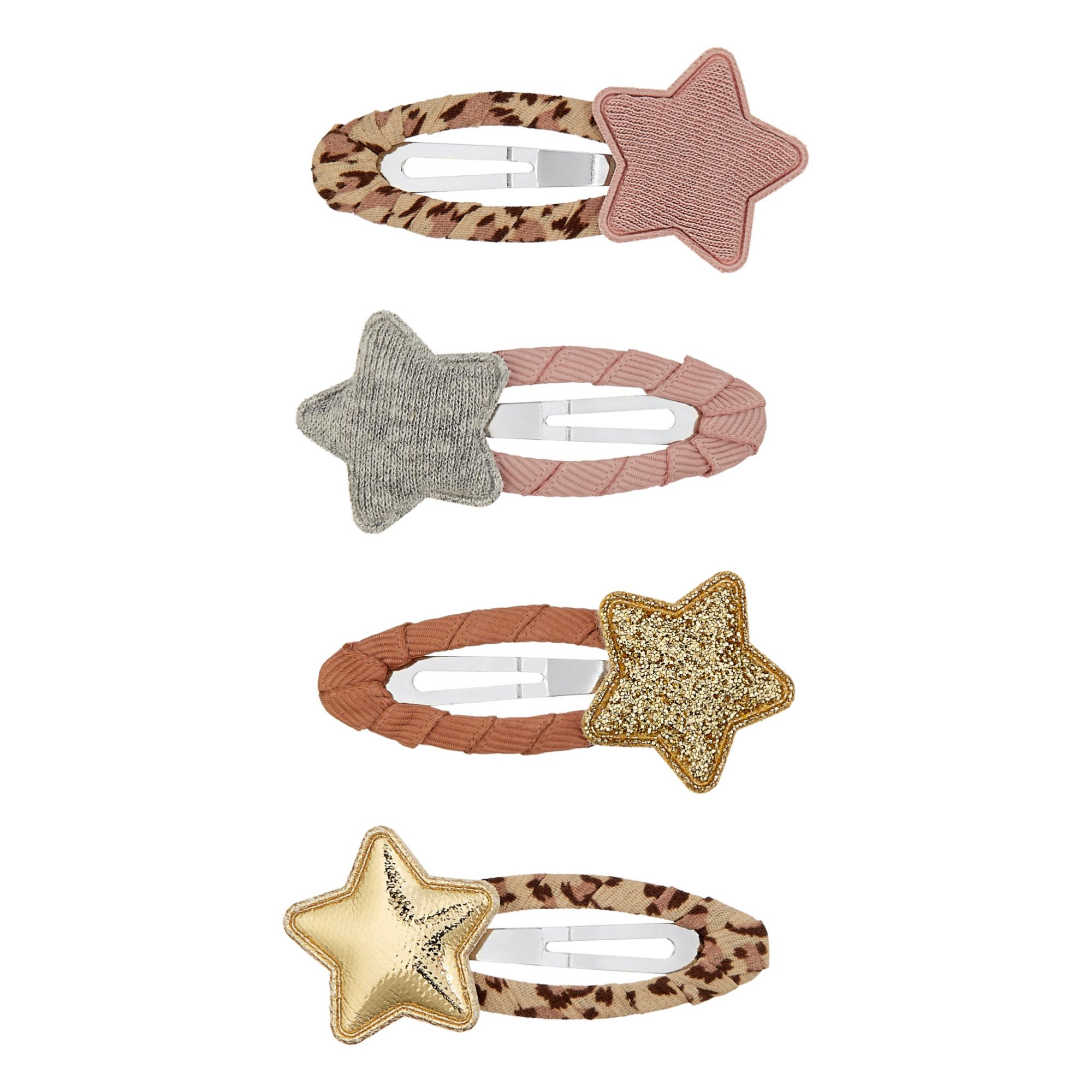 Mimi & Lula - Lot 4 Barrettes Léopard - Fille - Doré