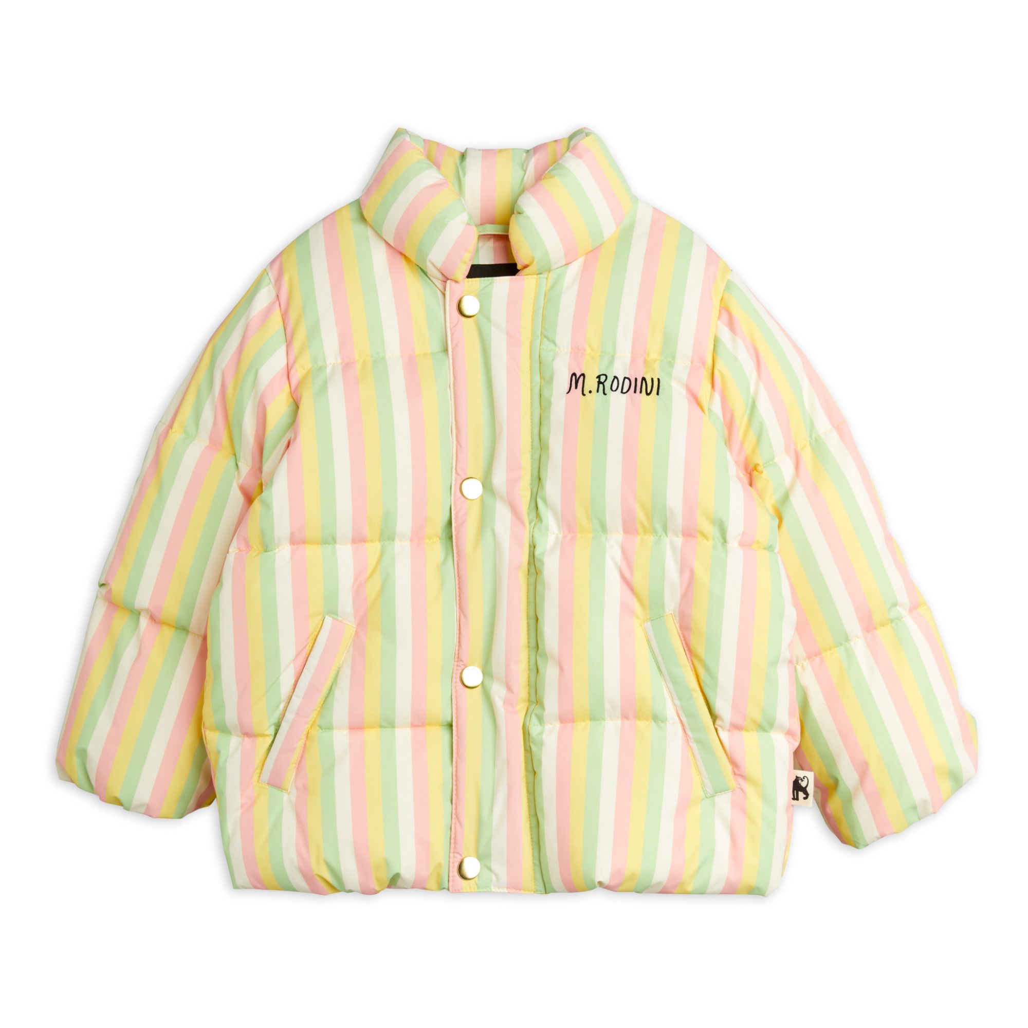 Mini Rodini - Doudoune Rayée - Fille - Ecru