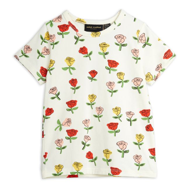 Organic Cotton Flower T-shirt Ecru