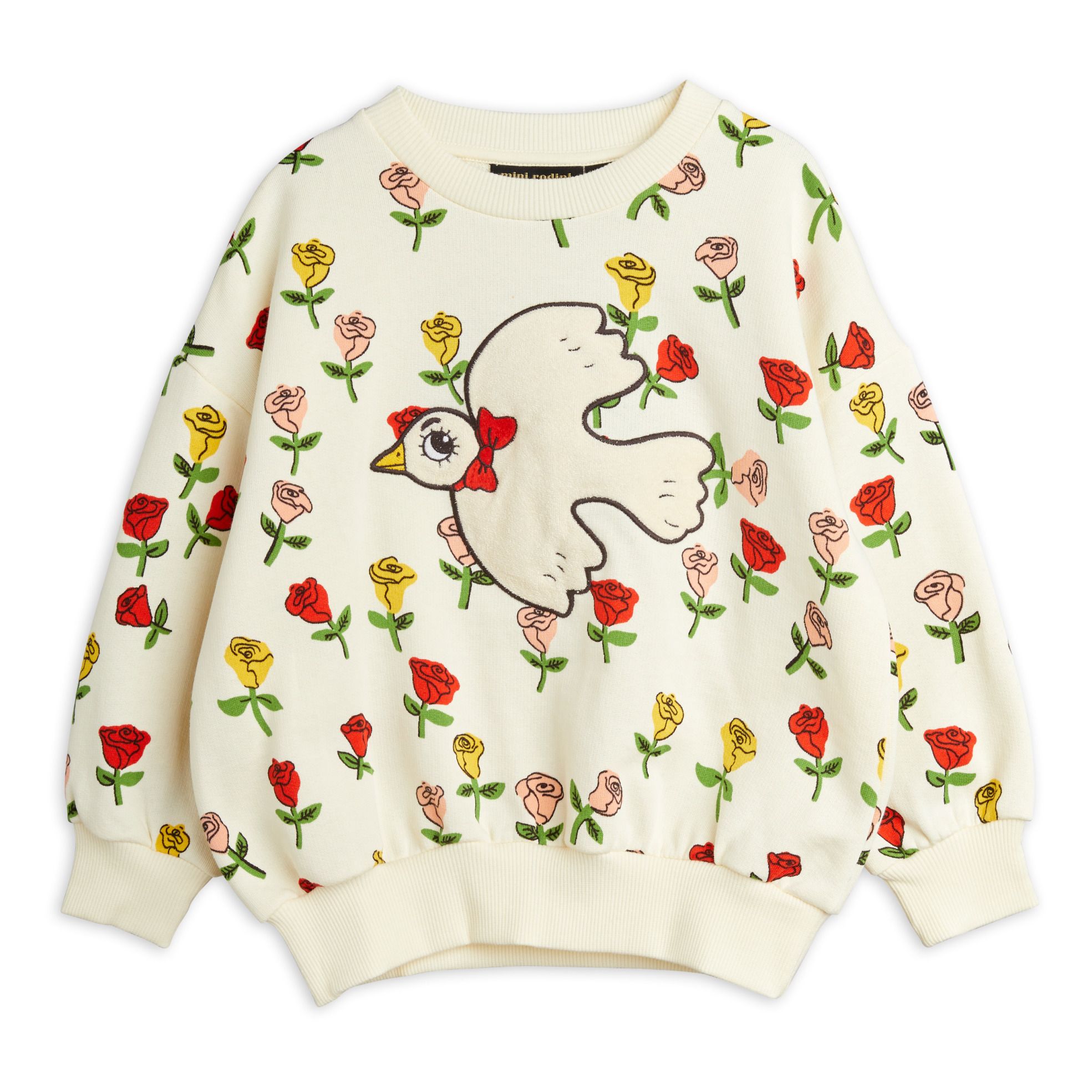 Organic Cotton Rose Sweatshirt Ecru- Product image n°0