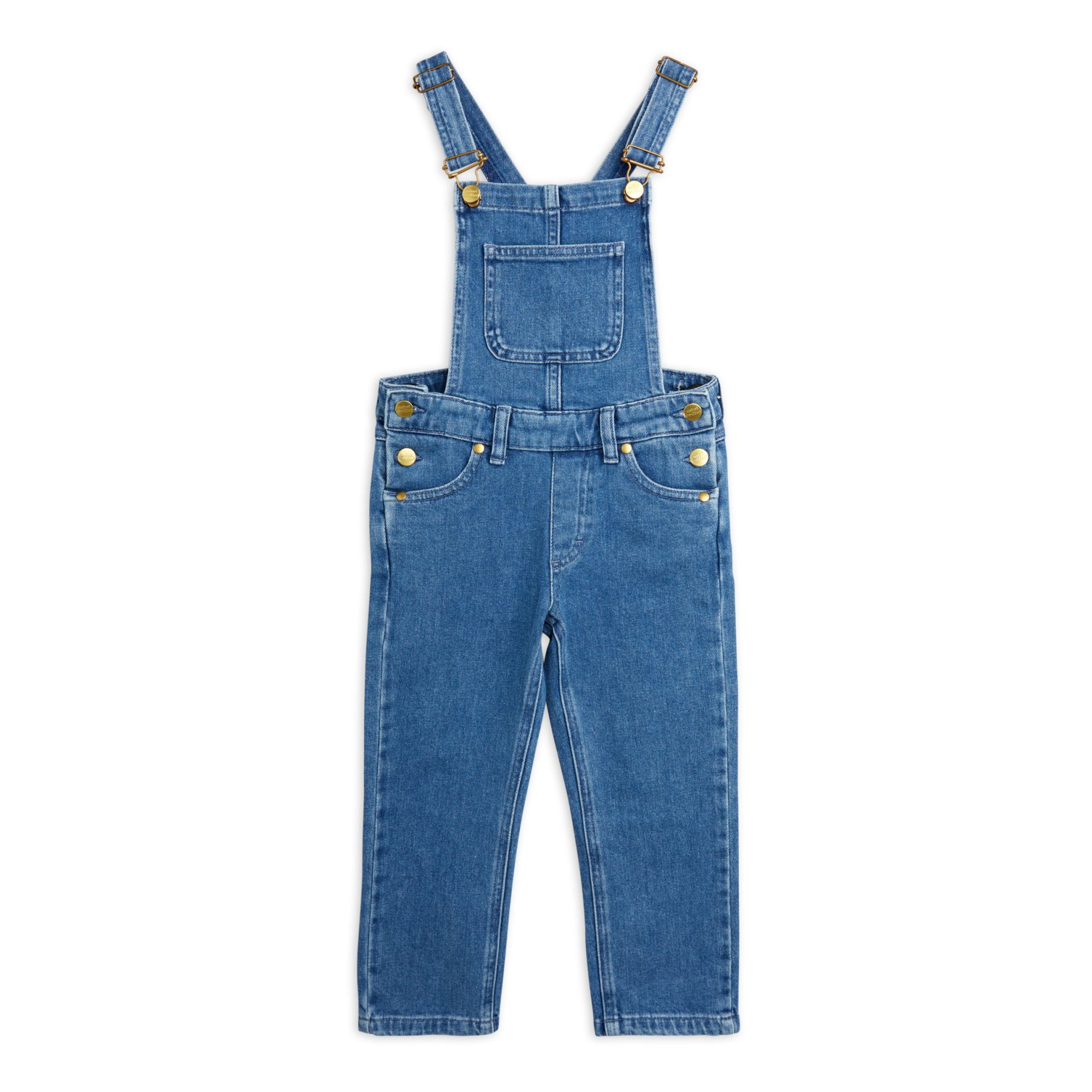 Mini Rodini - Salopette Denim Coton Bio - Fille - Bleu jean