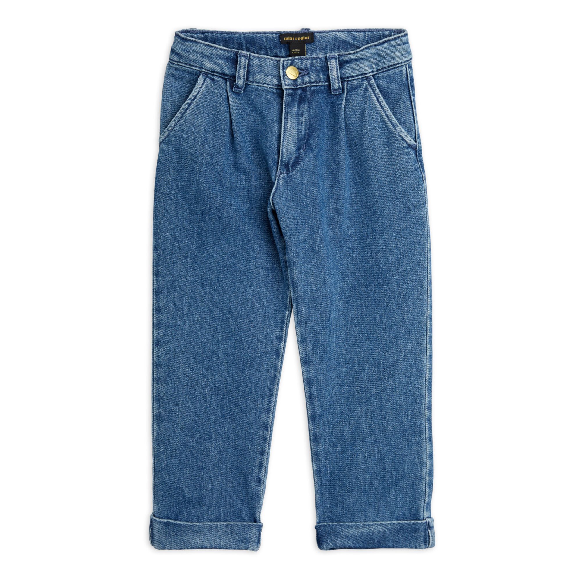 Mini Rodini - Pantalon Denim Coton Bio - Fille - Bleu jean