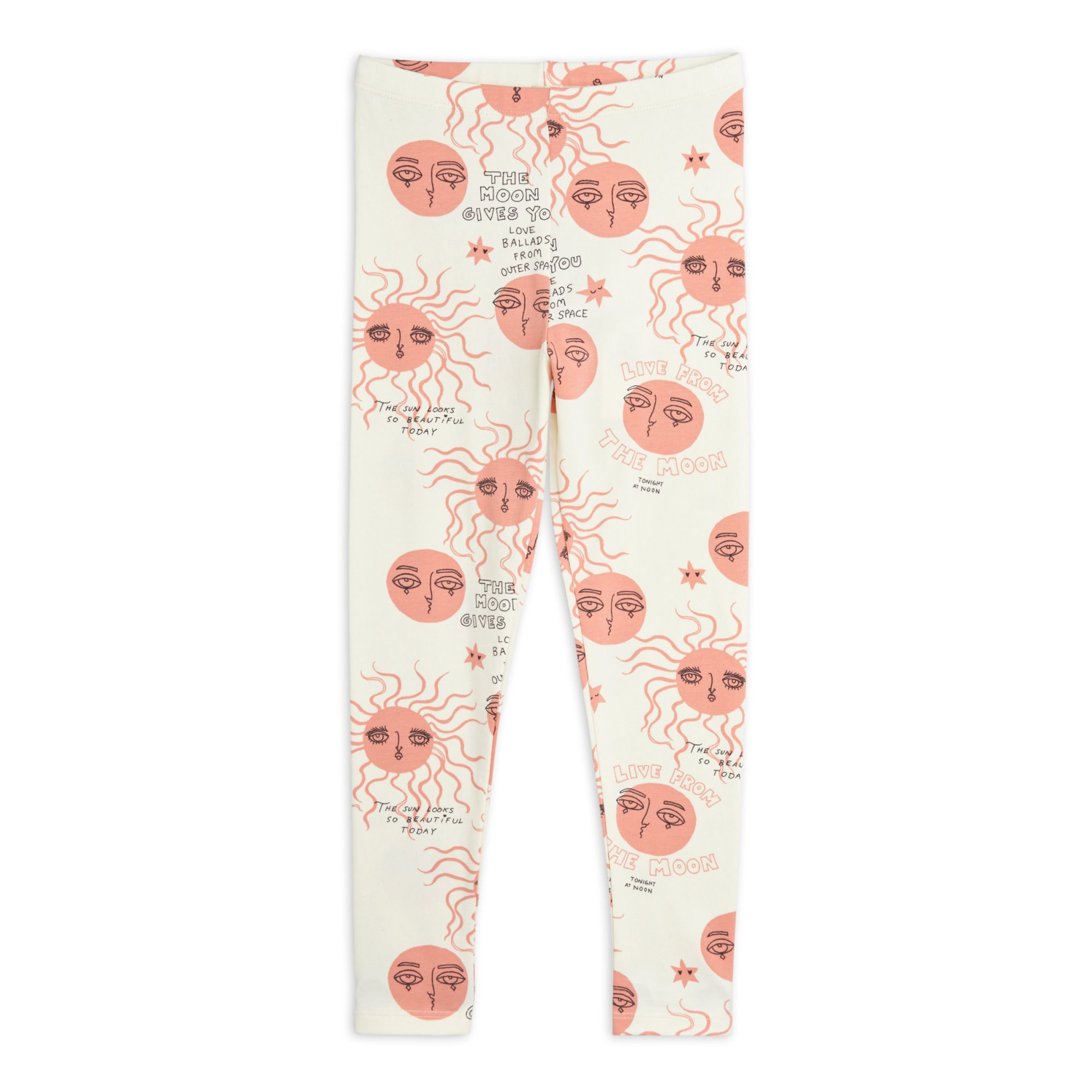 Mini Rodini - Legging Coton Bio Soleil - Fille - Ecru