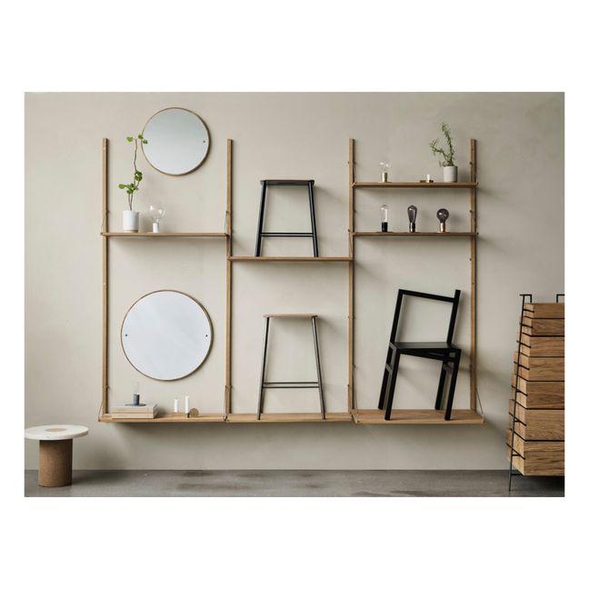 Miroir rond CM1 en bois | Chêne