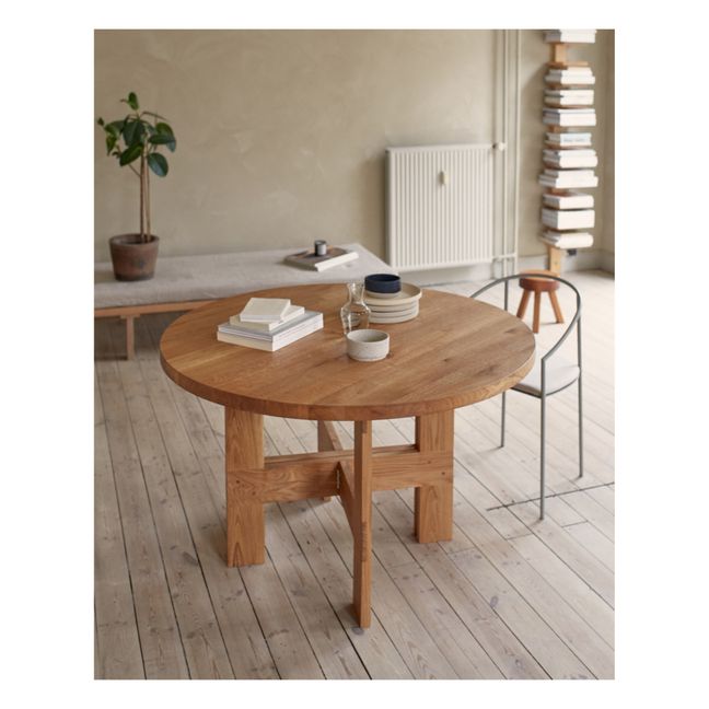 Farmhouse Round Wooden Table Quercia