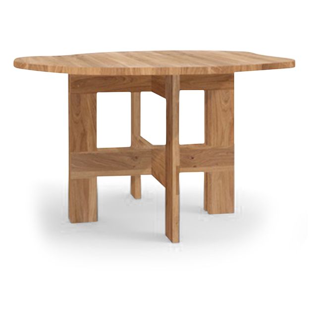 Farmhouse Irregular Shape Wooden Table Roble