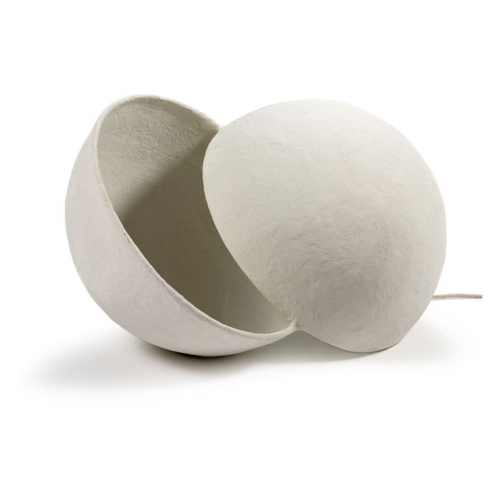 Runde Earth-Lampe aus Pappmaché | Weiß- Produktbild Nr. 0