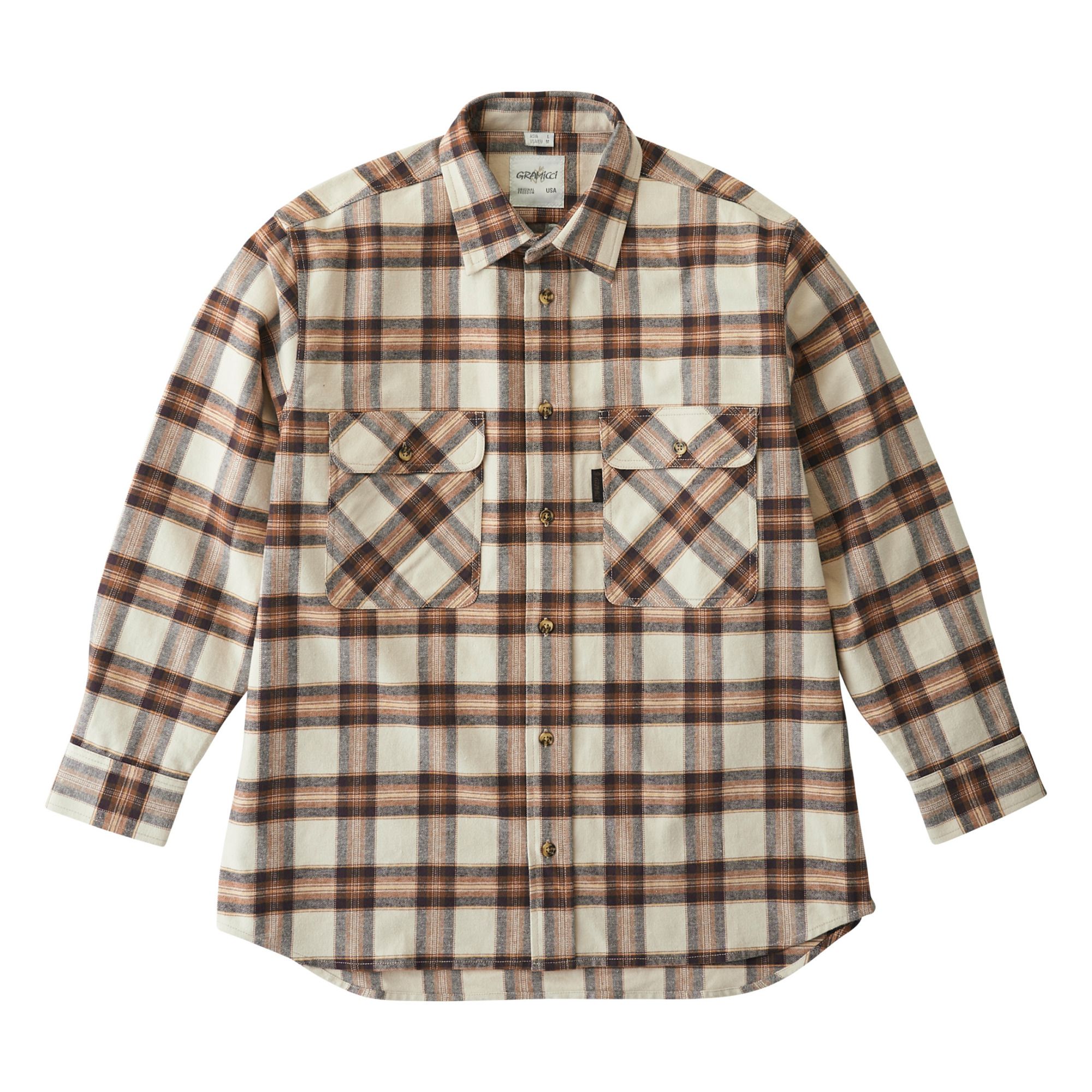 Checked Shirt Beige- Product image n°0