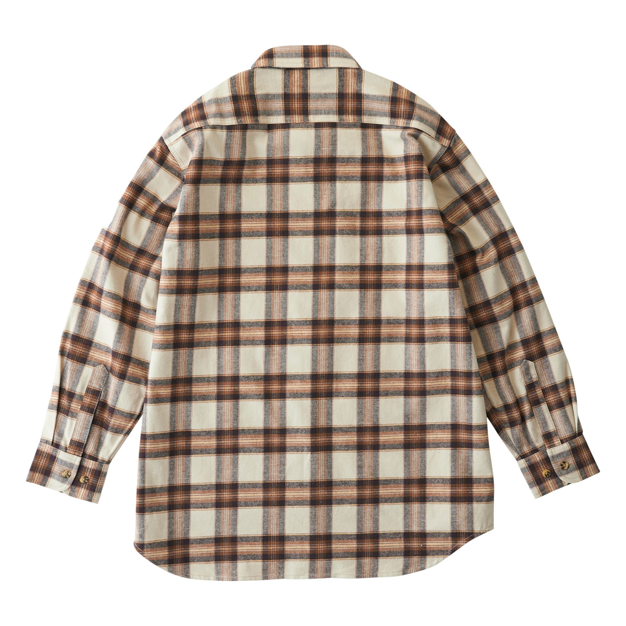 Checked Shirt Beige- Product image n°1