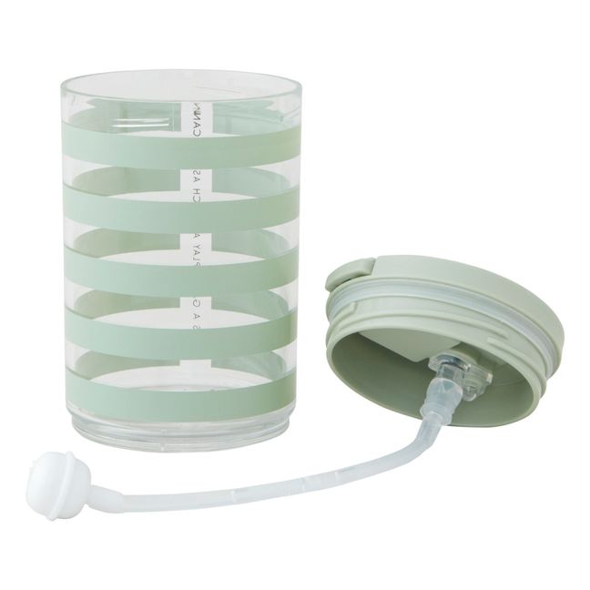 Water Bottle with Straw | Green