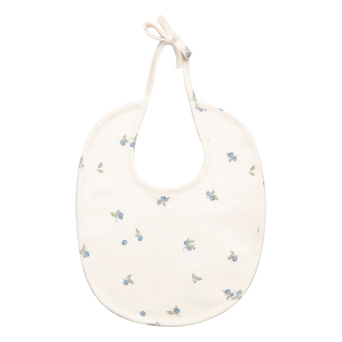 garbo&friends - Bavoir en jersey de coton Blueberry - Ivoire