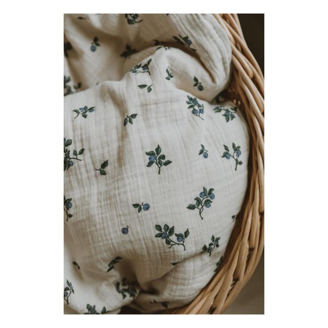 Coperta, modello: Blueberry, in mussola di cotone | Avorio