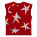 Bat Merino Wool Star Vest  - Christmas Collection - Red- Miniature produit n°1