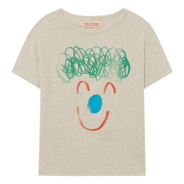 T-Shirt Coton Recyclé Rooster - Collection Noël - Beige chiné