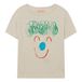 Rooster Recycled Cotton T-shirt - Christmas Collection - Heather beige- Miniature produit n°0