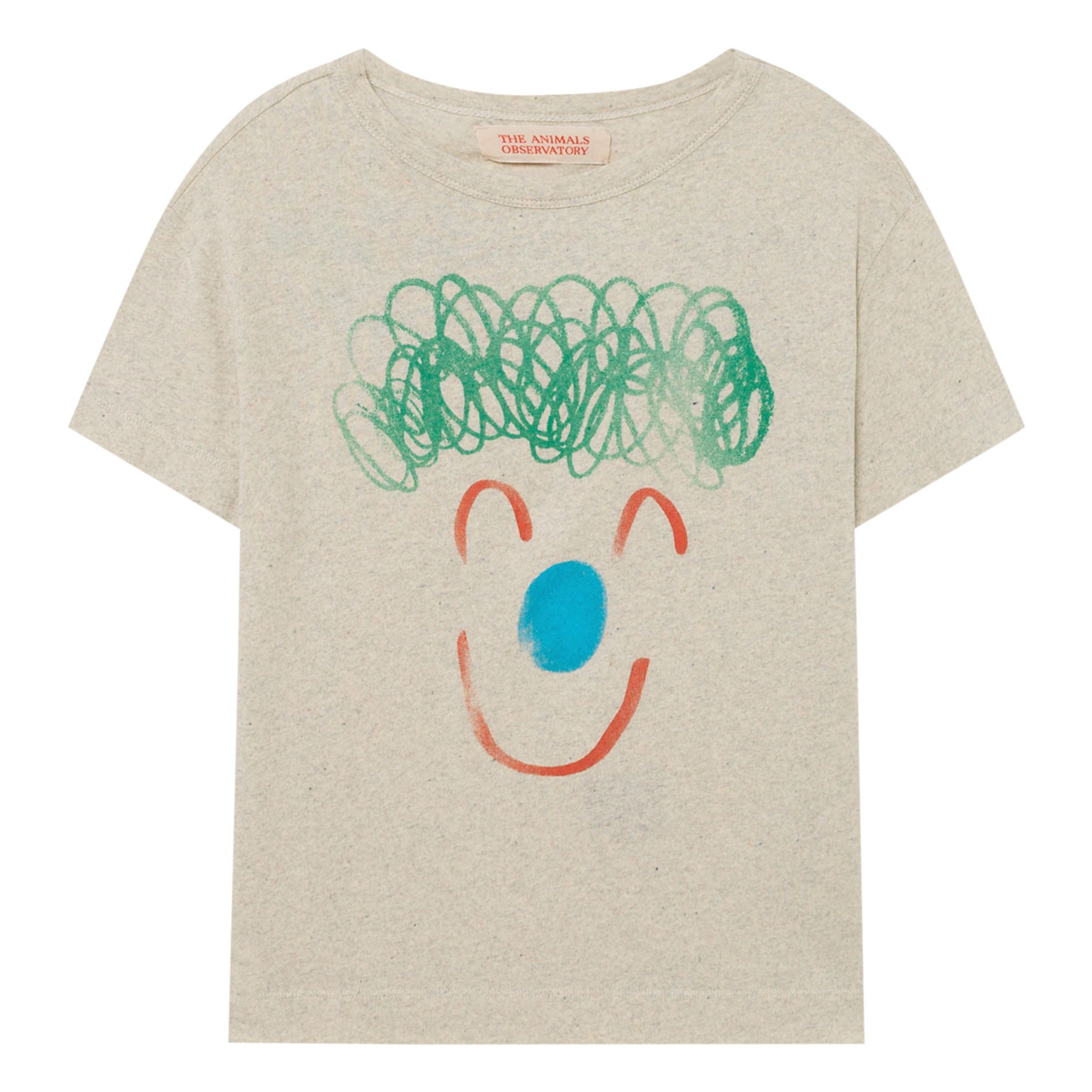 Rooster Recycled Cotton T-shirt - Christmas Collection - Heather beige- Product image n°0