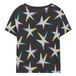 Rooster Recycled Cotton T-shirt - Christmas Collection - Negro- Miniatura produit n°1