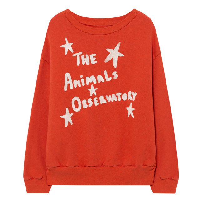 Bear Recycled Cotton Sweatshirt - Christmas Collection - Rot