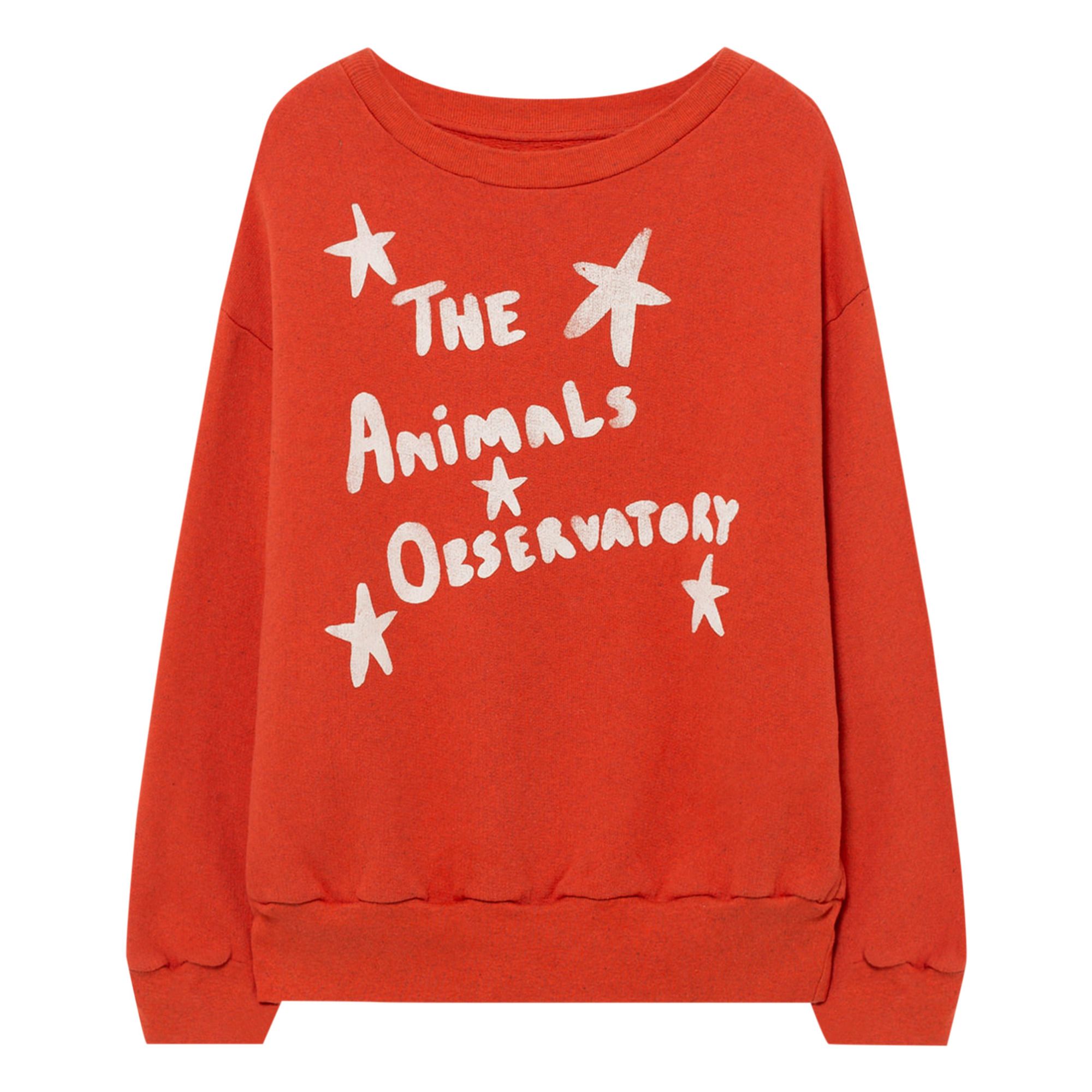 The Animals Observatory - Sweat Coton Recyclé Bear - Collection Noël - - Fille - Rouge