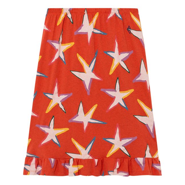 Sparrow Organic Cotton Jersey Skirt - Christmas Collection - Rojo