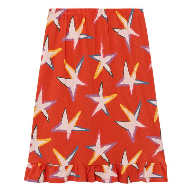 Sparrow Organic Cotton Jersey Skirt - Christmas Collection - Red