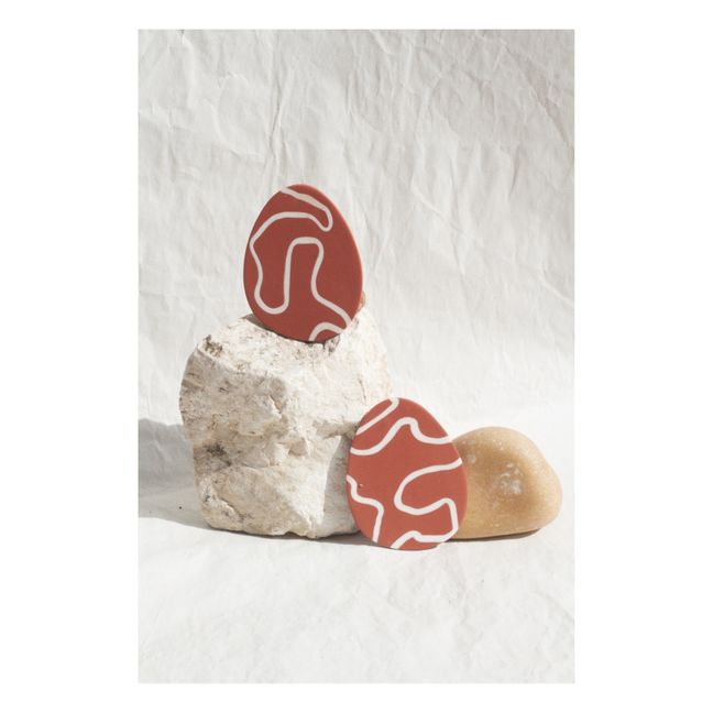 Boucles d'Oreilles Abstract Terracotta
