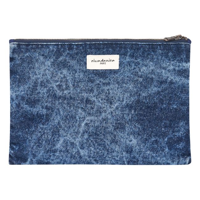Barbette Recycled Denim Pouch Blue Snow