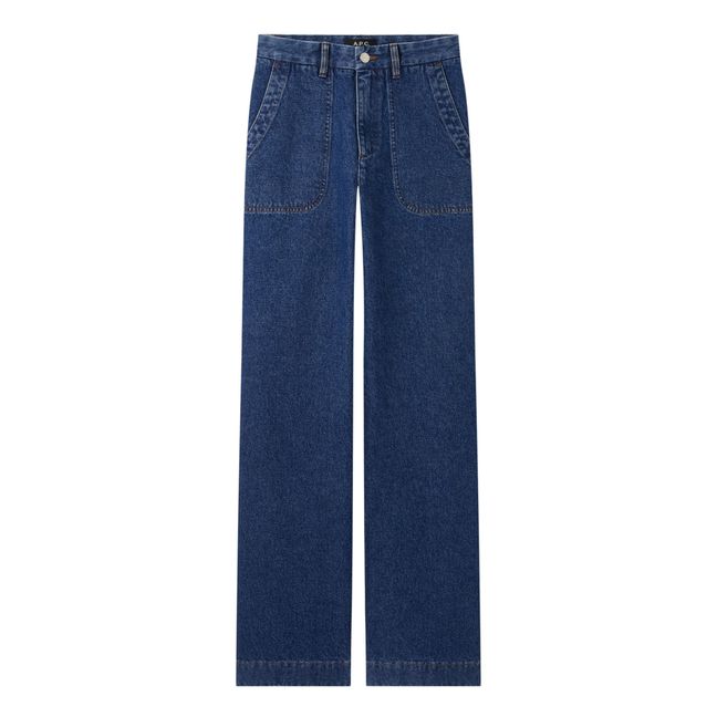 Seaside Recycled Cotton Jeans Blau
