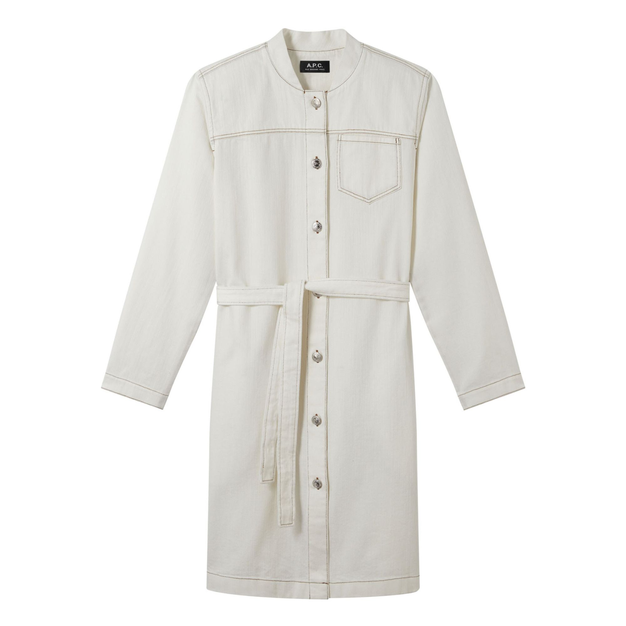 A.P.C. - Robe Thea Denim - Femme - Ecru