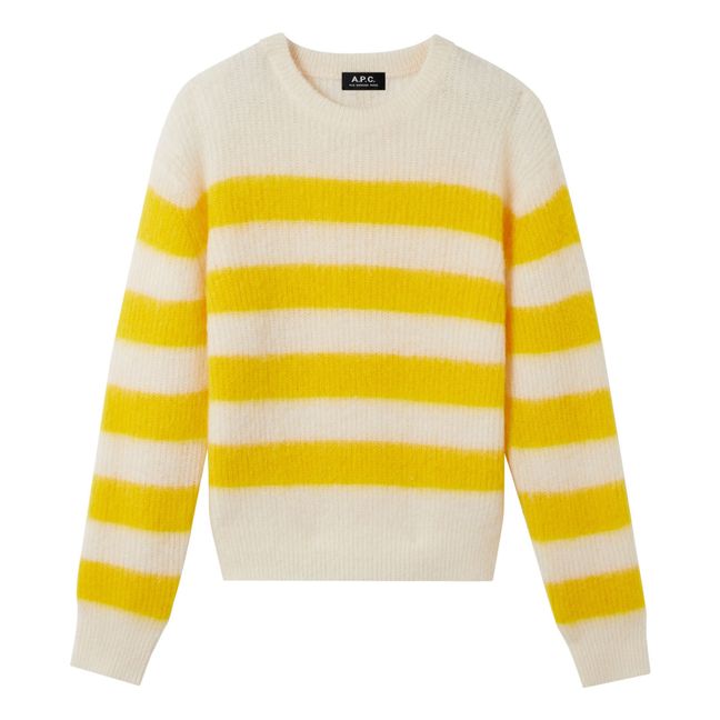Lia Alpaca and Wool Striped Sweater Seidenfarben