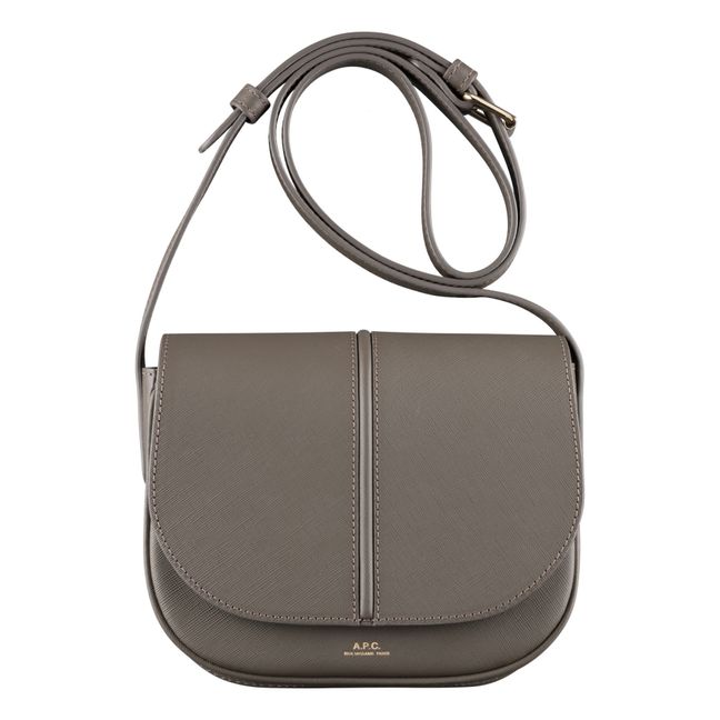 Betty Embossed Leather Bag Gris