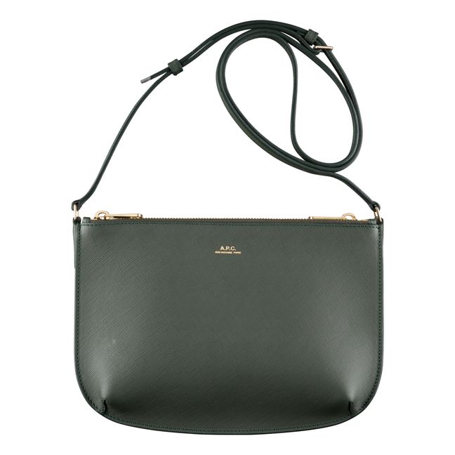 Sarah Embossed Leather Bag Verde Oscuro