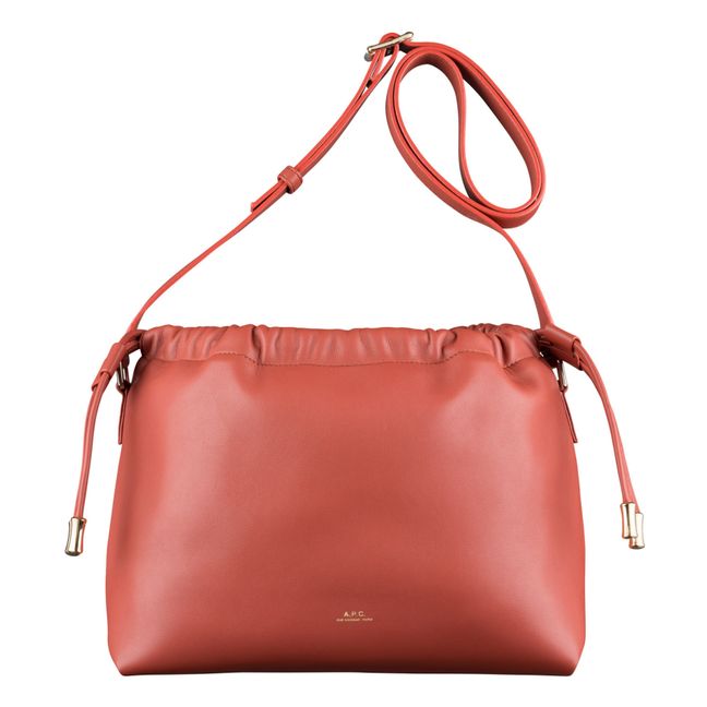 Ninon Mini Leather Bag Brick red