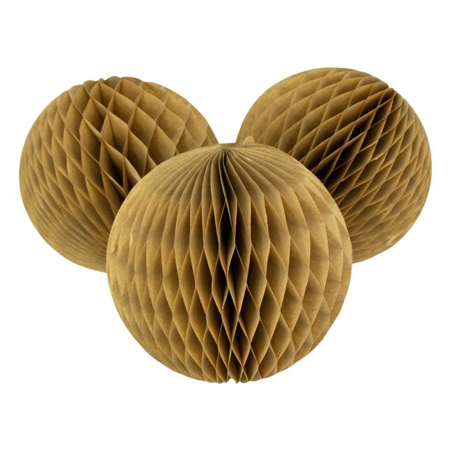 Decorative FSC Paper Balls - Set of 3 Hazel