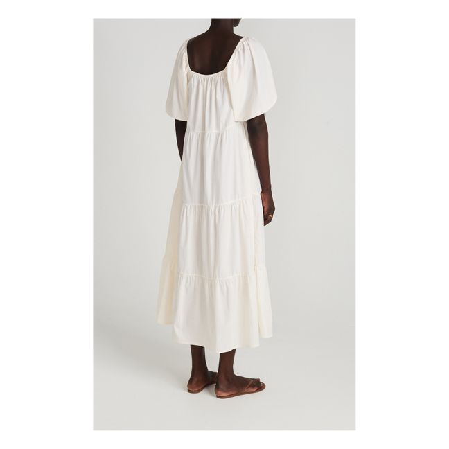 Ronan Poplin and Organic Cotton Dress Ecru