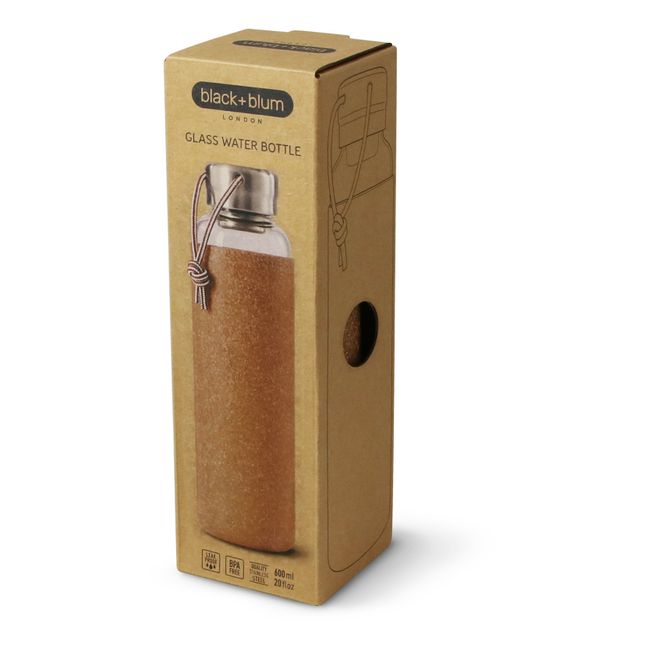 Gourde en verre borosilicate- 600 ml | Beige