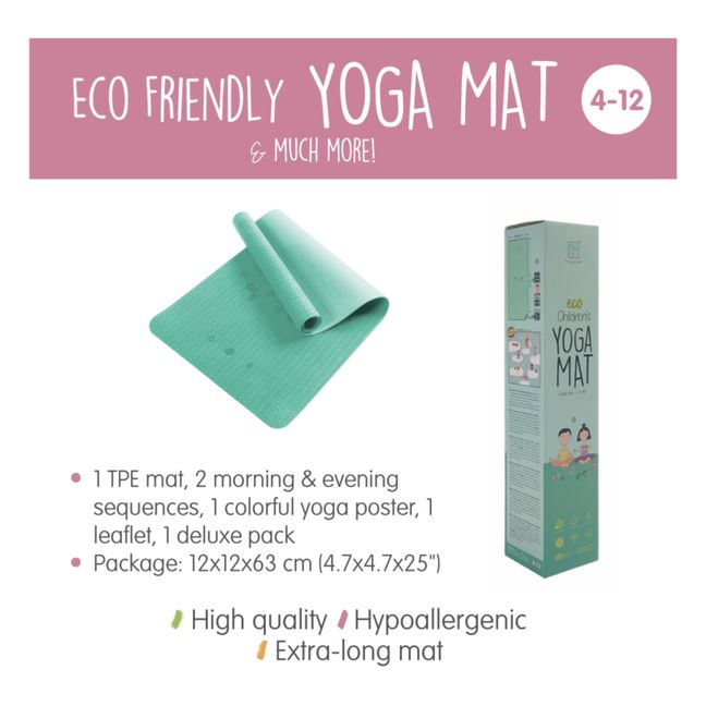 Tapis de yoga pour enfant Vert