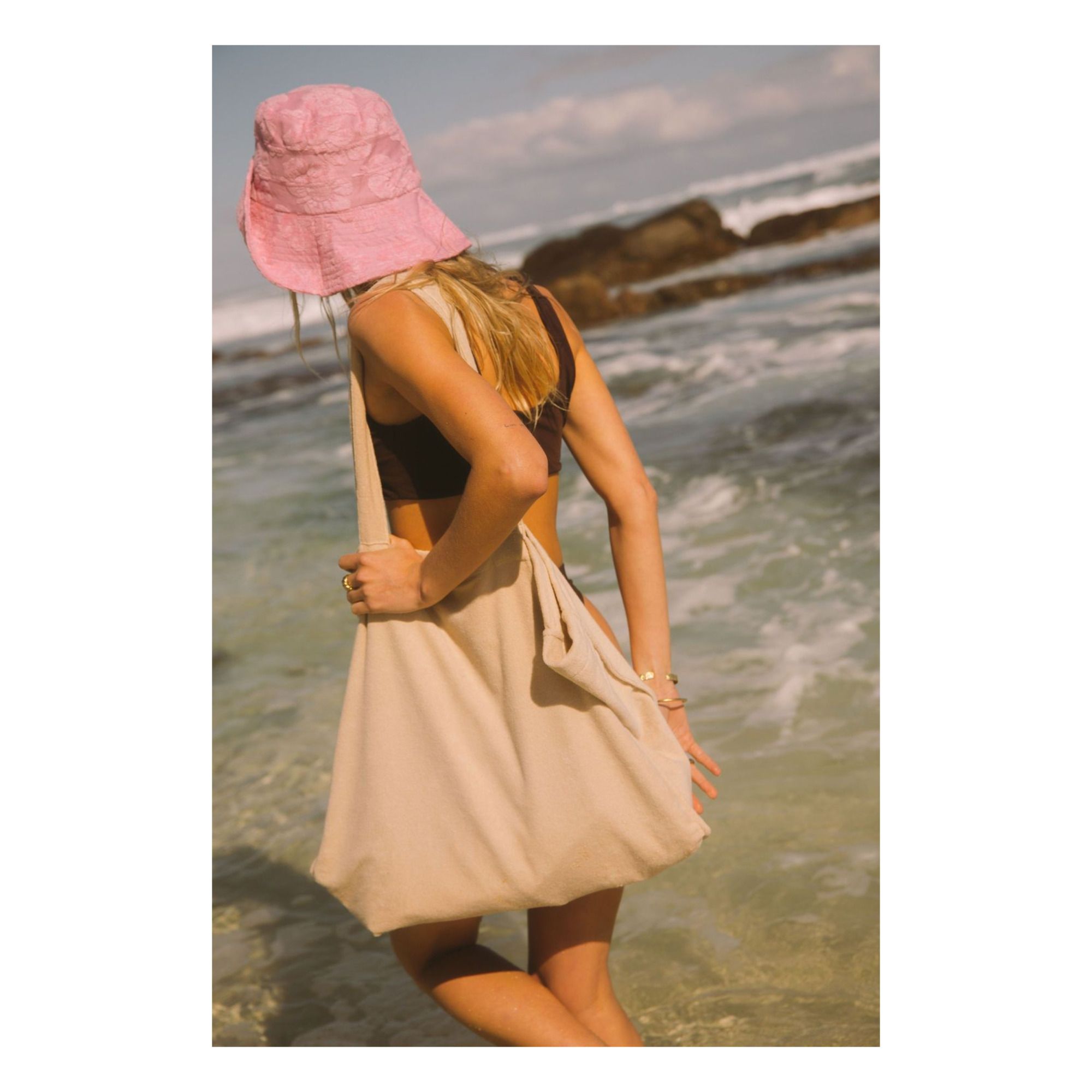 Terry Cloth Bag Beige- Product image n°3