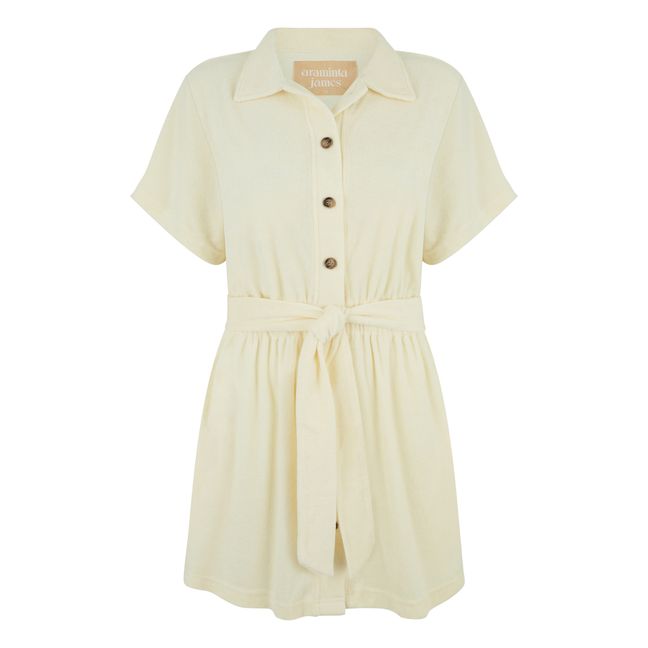 Terry Cloth Dress Pale yellow