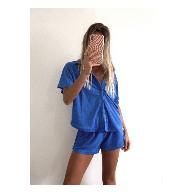 Conjunto Camisa Terry - Exclusividad Araminta James x Smallable  | Azul