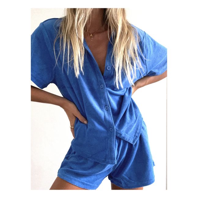 Conjunto Camisa Terry - Exclusividad Araminta James x Smallable  | Azul