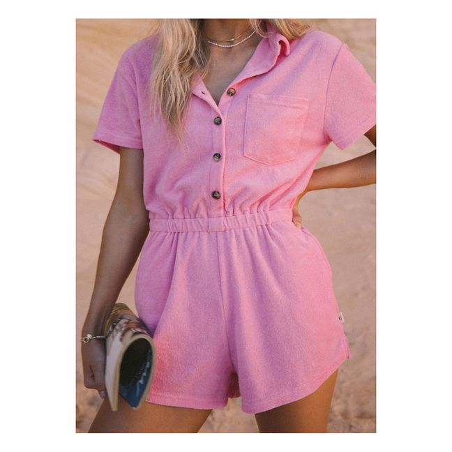 Mono corto tejido toalla Terry | Rosa Fushia