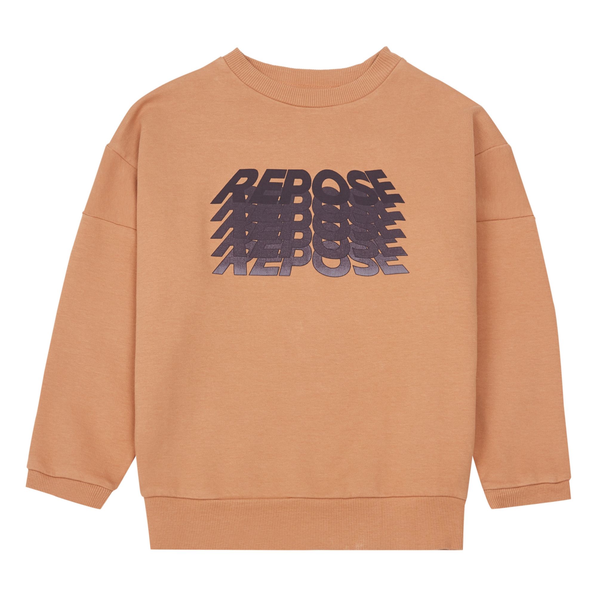 Repose AMS - Sweat Logo Coton Bio - Fille - Camel
