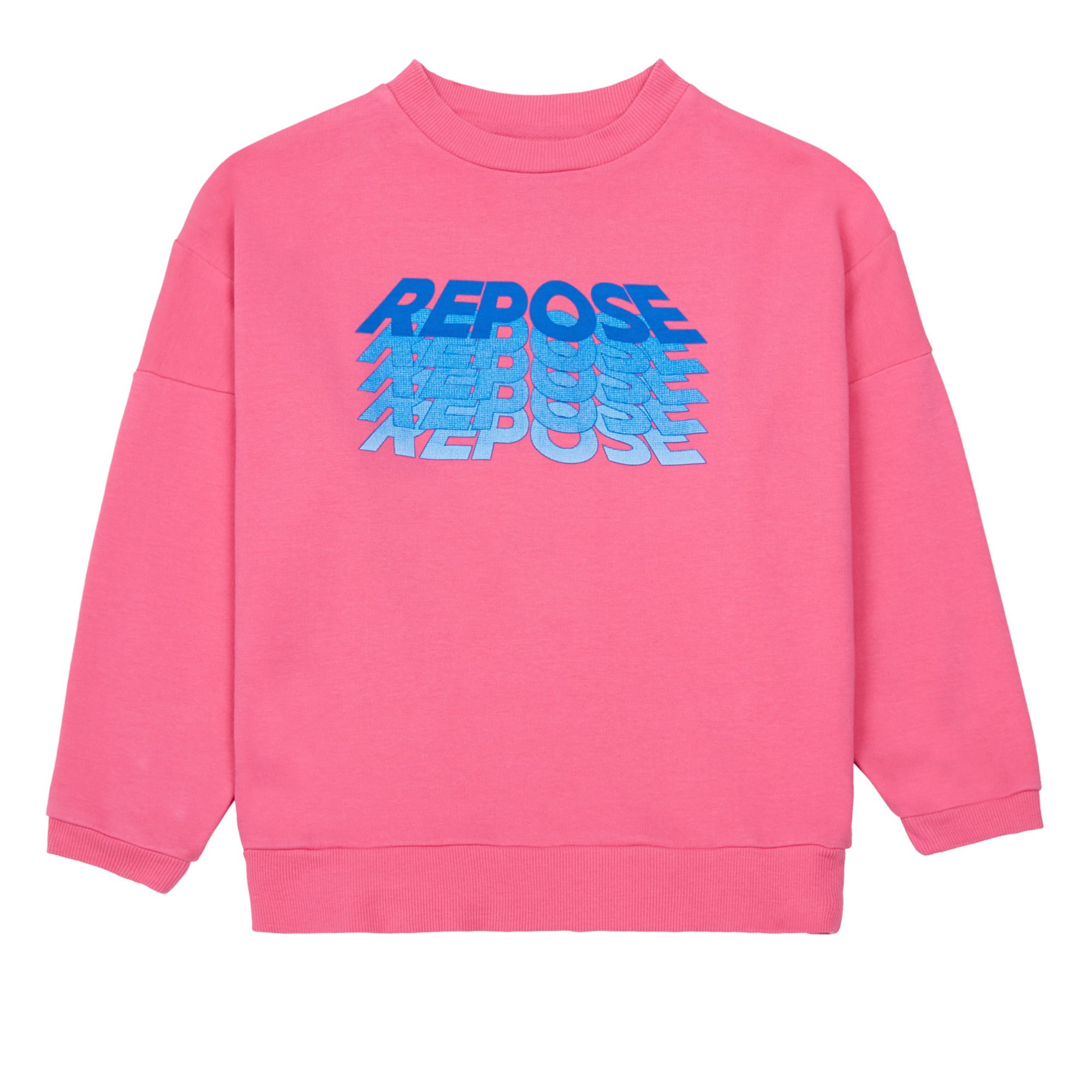 Repose AMS - Sweat Logo Coton Bio - Fille - Rose