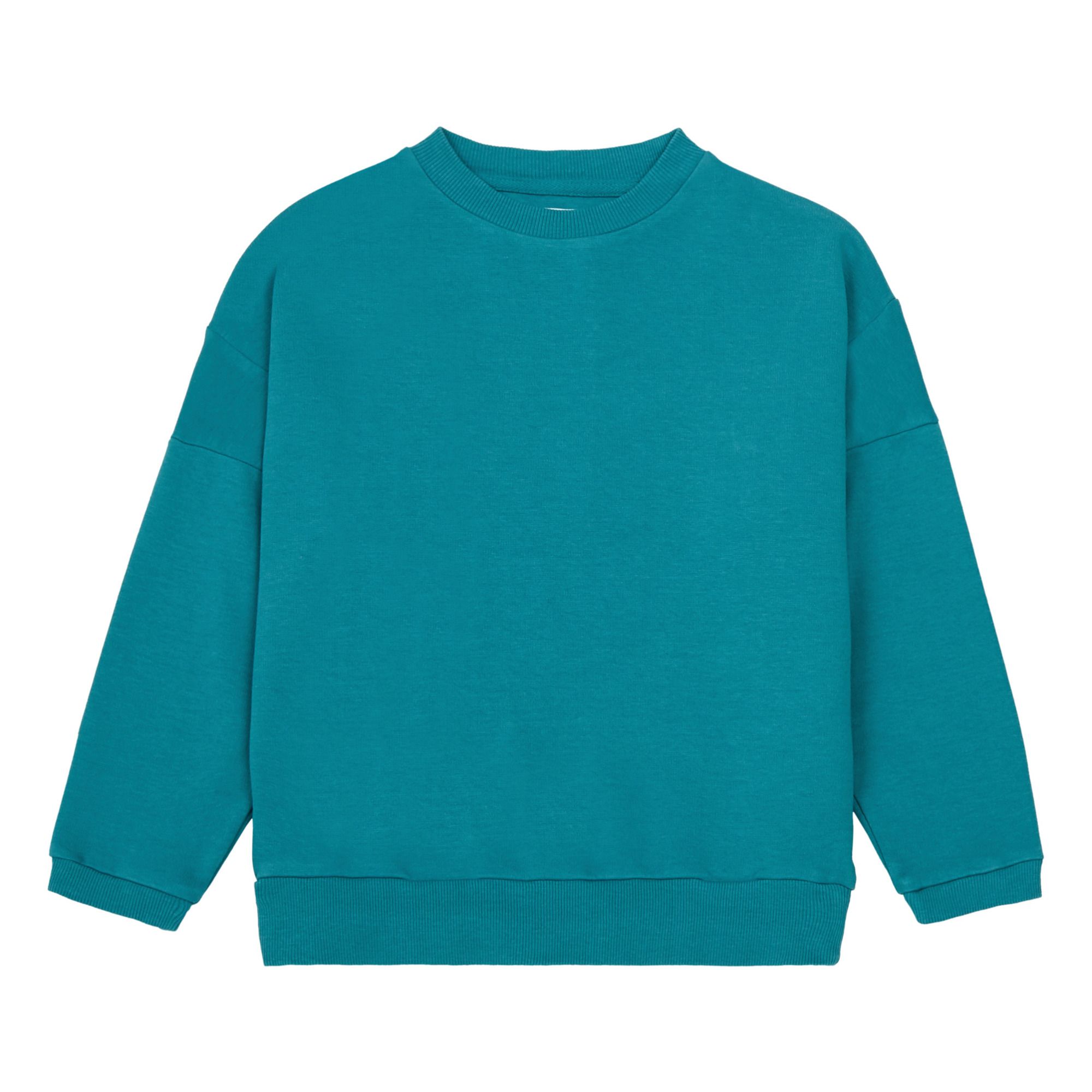 Organic Cotton Unisex Sweatshirt Verde azulado- Imagen del producto n°0
