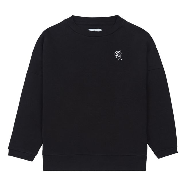 Organic Cotton Logo Sweatshirt Black