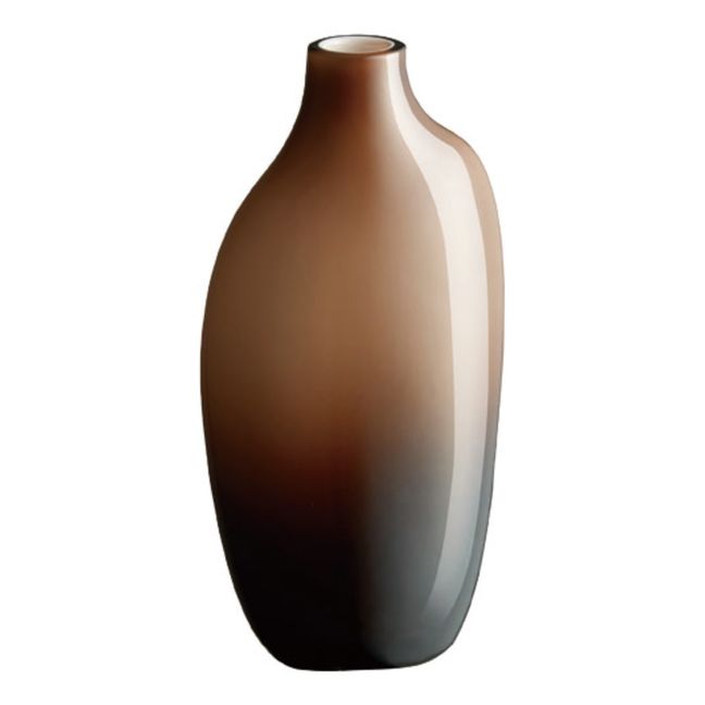 Vase Sacco aus Glas | Braun